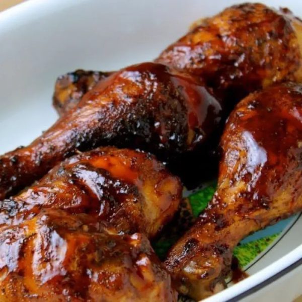 Pollo a la salsa BBQ