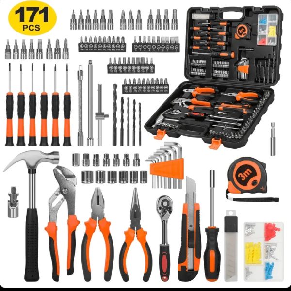 Kit de Herramientas para el Hogar (171 Piezas – Naranja)