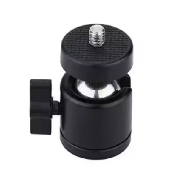 Mini soporte de cabeza de bola para trípodes y soportes de luz