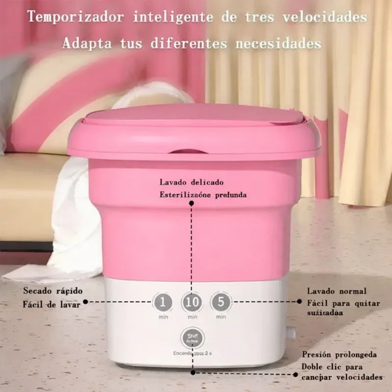 MINILAVADORA PORTÁTIL 1.8 KG PLEGABLE (CMF)