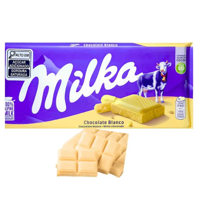 Barra de chocolate blanco Milka
