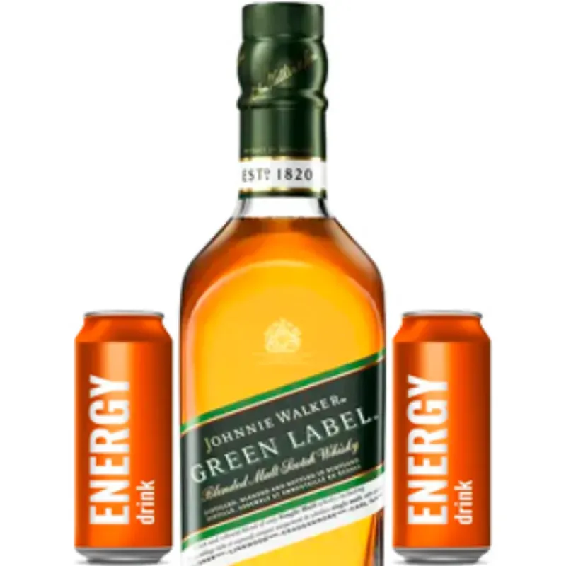JOHNNIE WALKER GREEN LABEL + 2 ENERGIZANTES