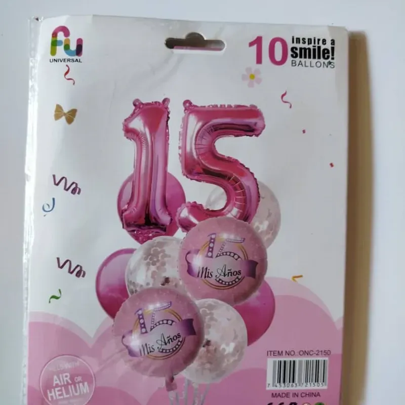 Set de globos de 5 piezas temáticos y de fiesta