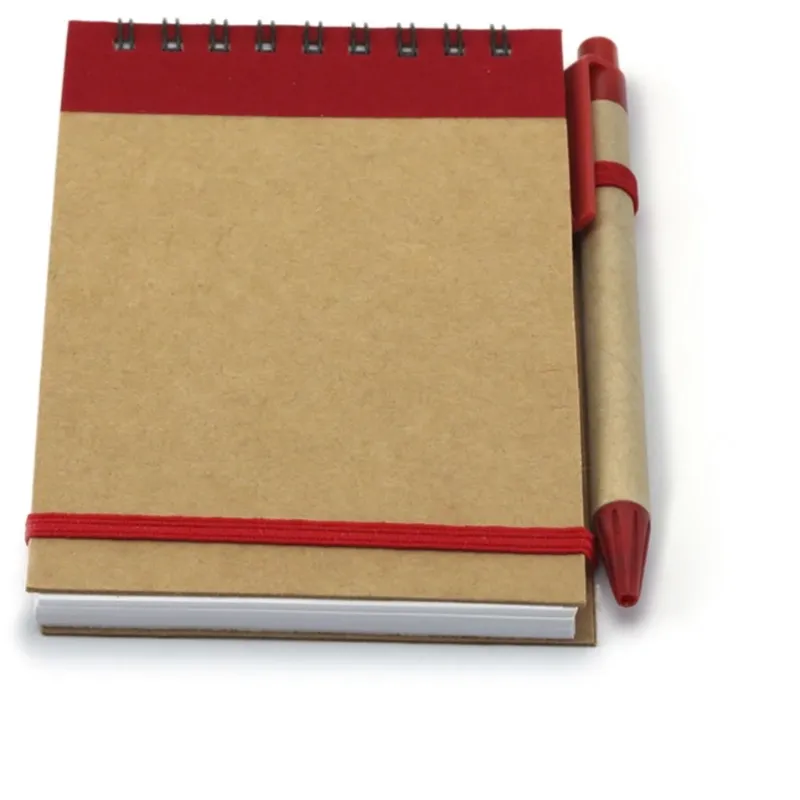 Agenda de anillos con bolígrafo