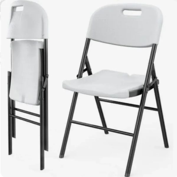 Silla plegable blanca