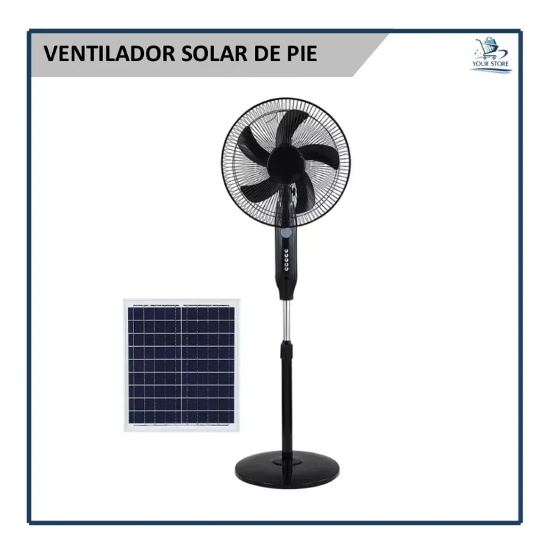 Ventilador de pie recargable (sin panel)