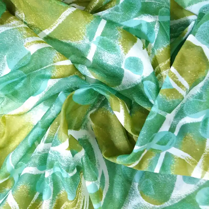 chiffon estampado verde