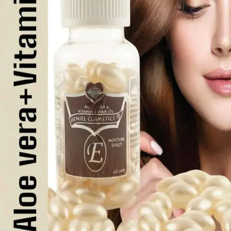 Cápsulas capilares de Vitamina E con Aloe vera (humectante)