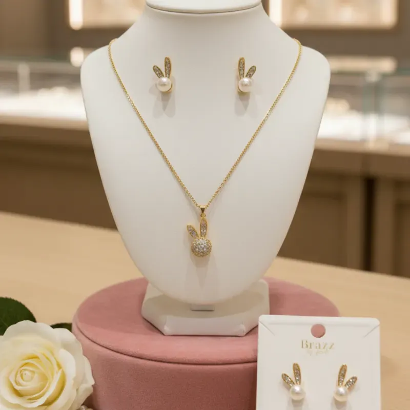 Set de cadena y aretes