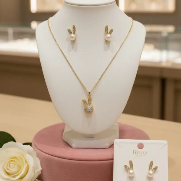 Set de cadena y aretes