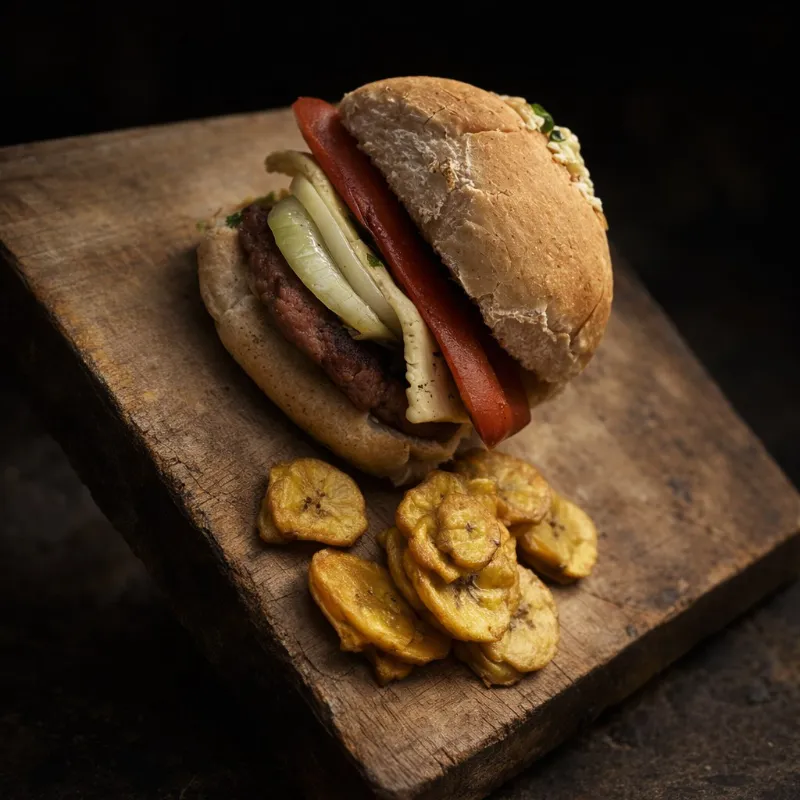 Hamburguesa con salchichas domicilio