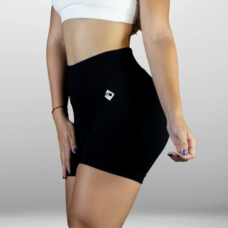 Licra Corta Push Up con Costura en V de la Platinum Line negro