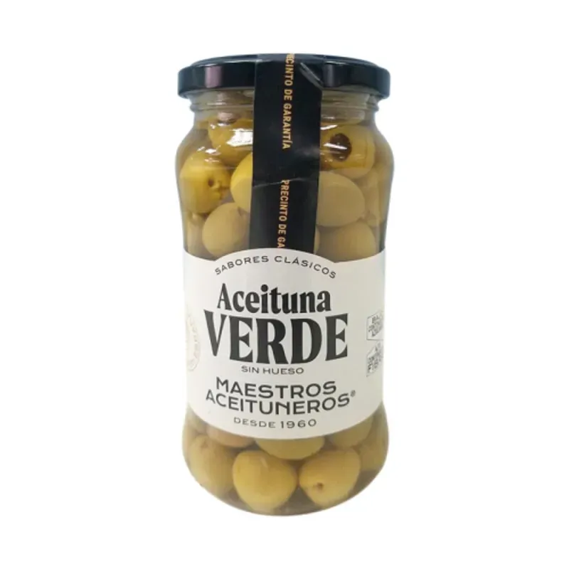 Aceituna  verde manzanilla sin hueso