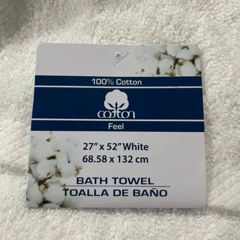 TOALLAS BLANCAS 100% ALGODÓN