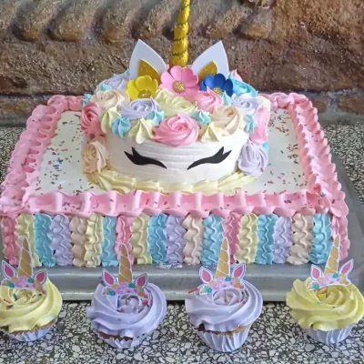 Rectangular abajo (bandeja completa) y redondo arriba