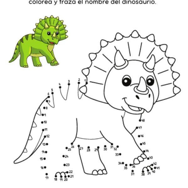  Une los Puntos y Colorea