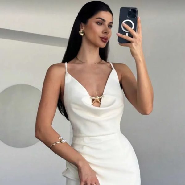 Vestido color piel