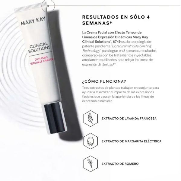 Crema facial con efecto tensor de lineas de expresión