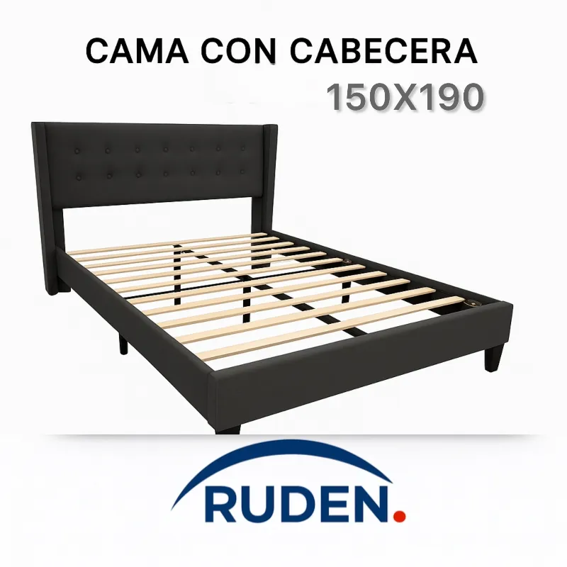 CAMA CON CABECERA 150X190