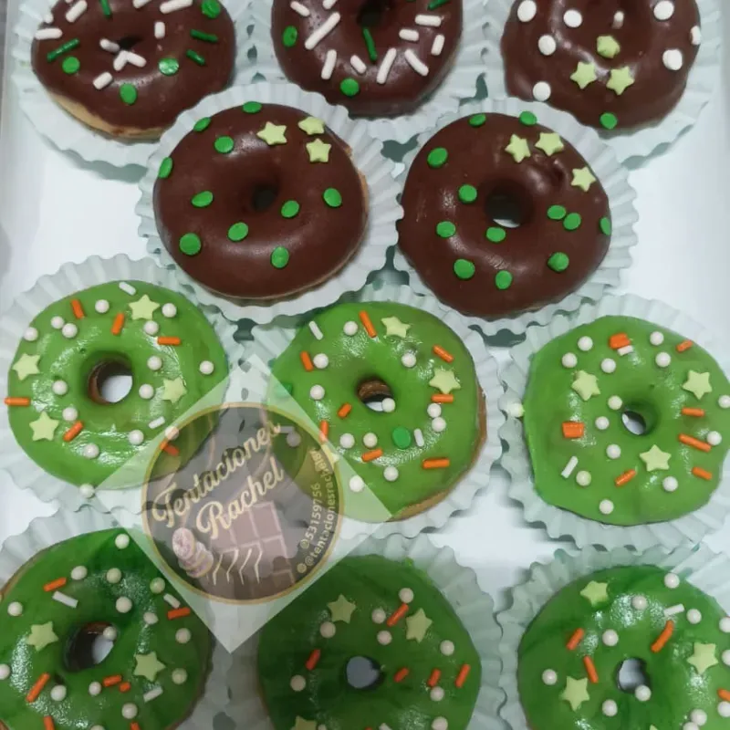 Mini-donas con colores 