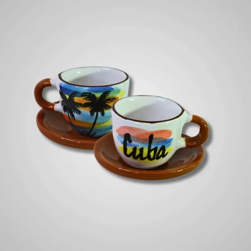 Taza Café Ocaso/ Platillo Marrón