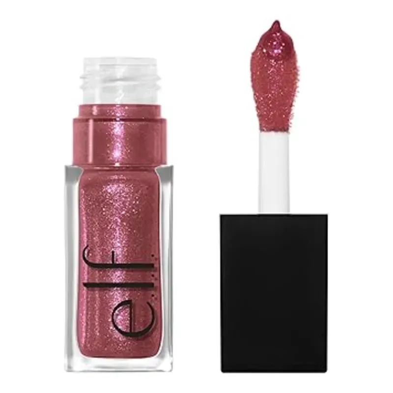 e.l.f. Glow Reviver Lip Oil con Brillitos (Lip Gloss) Divine Wine