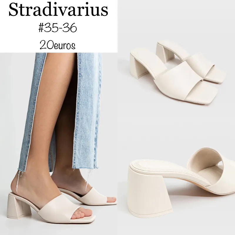 Tacón blanco Stradivarius