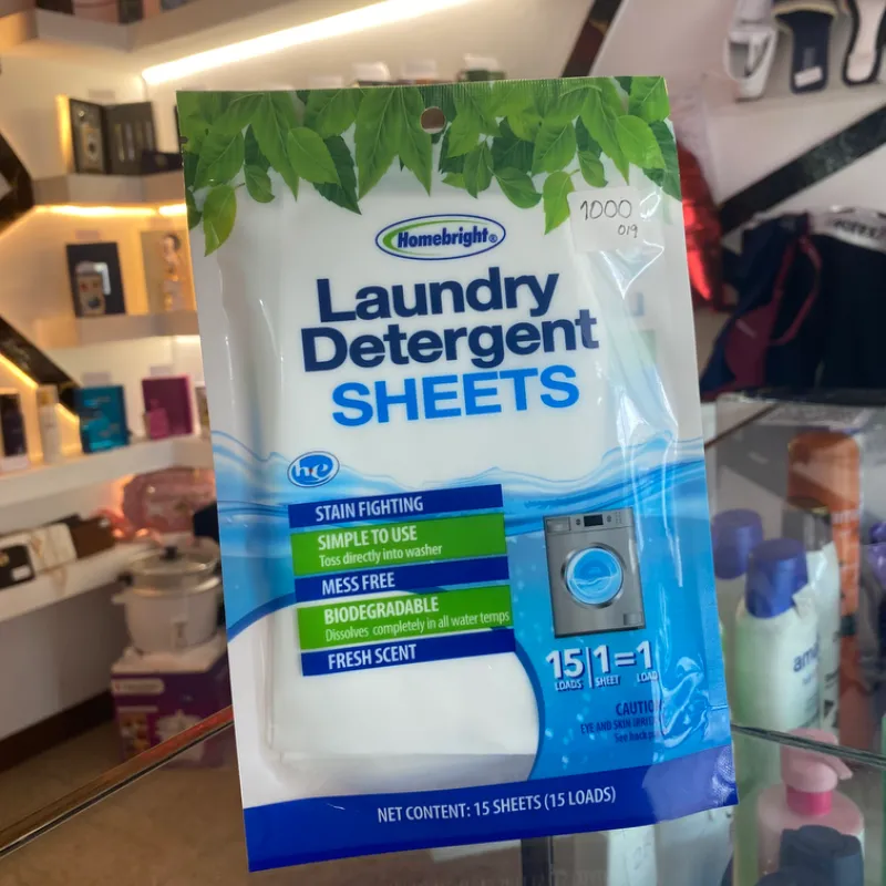 Laudry detergent (toallitas)