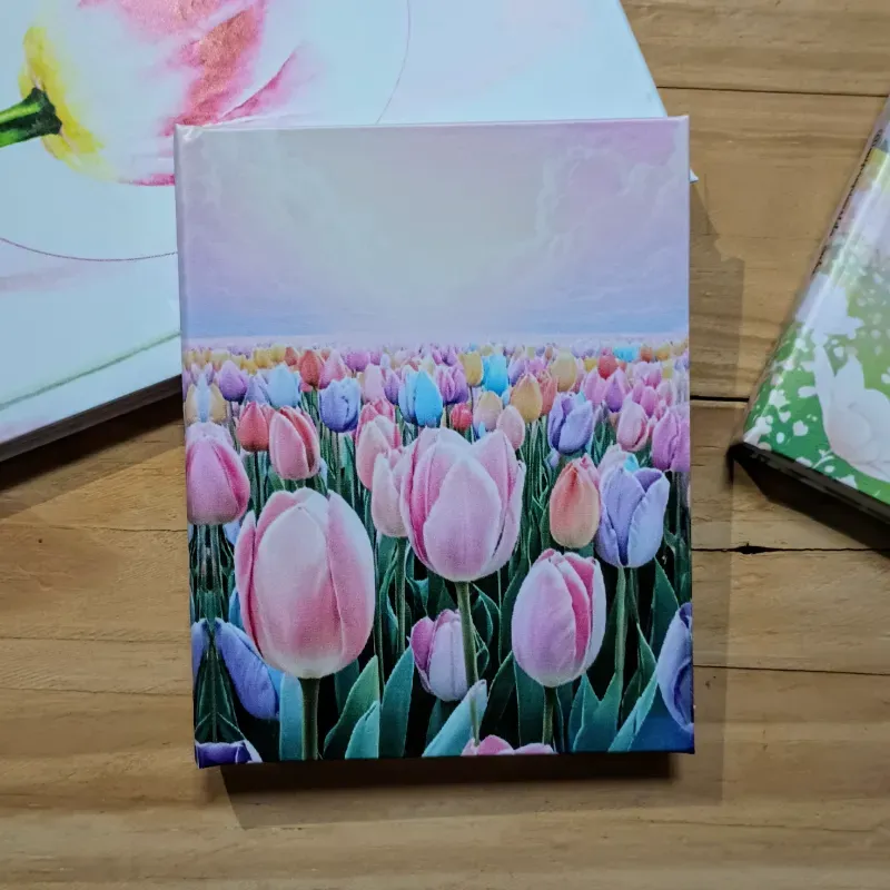 Diseño de campo de tulipanes