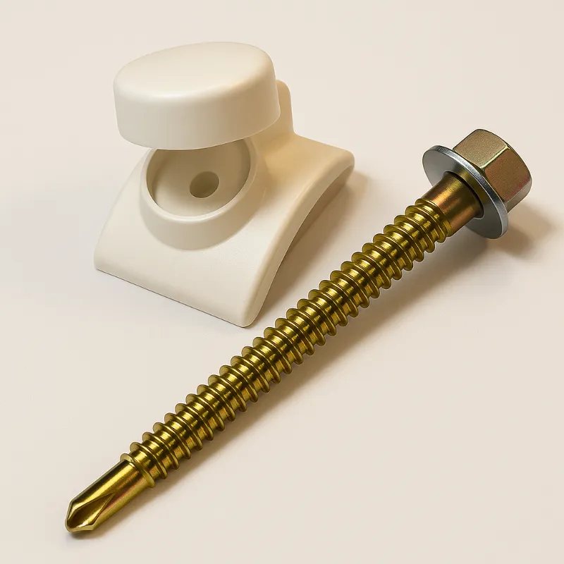 Tornillería con tapa para lámina ondulada