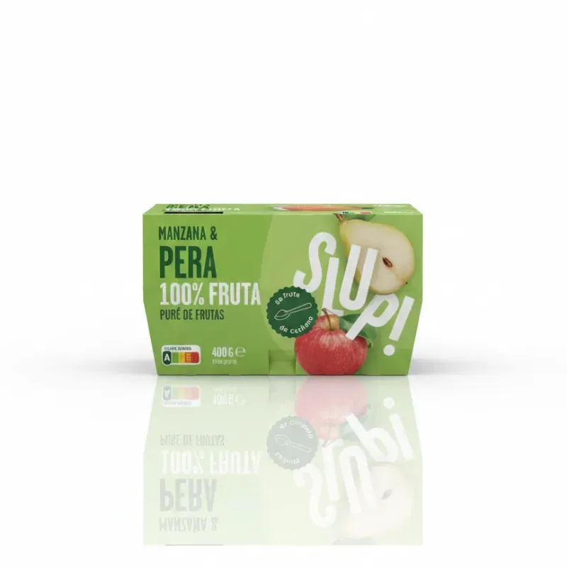 Compota de Pera-Manzana Slup - 100g (4 vasitos)