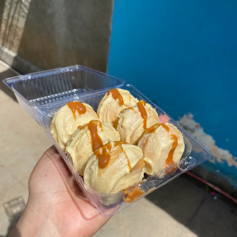 Donas con chocolate blanco