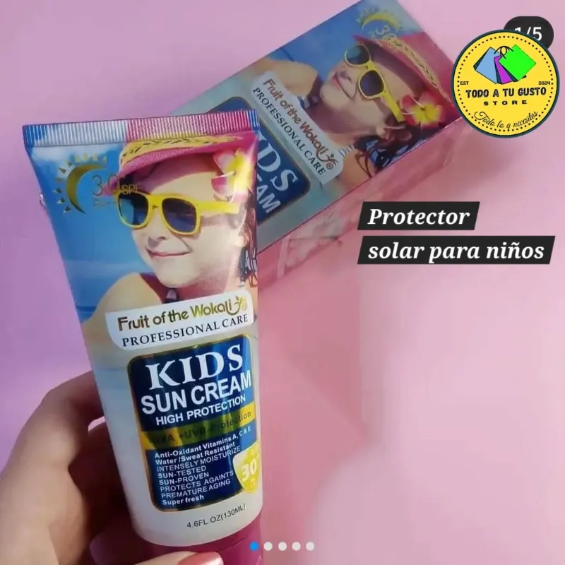 Protector solar para niños