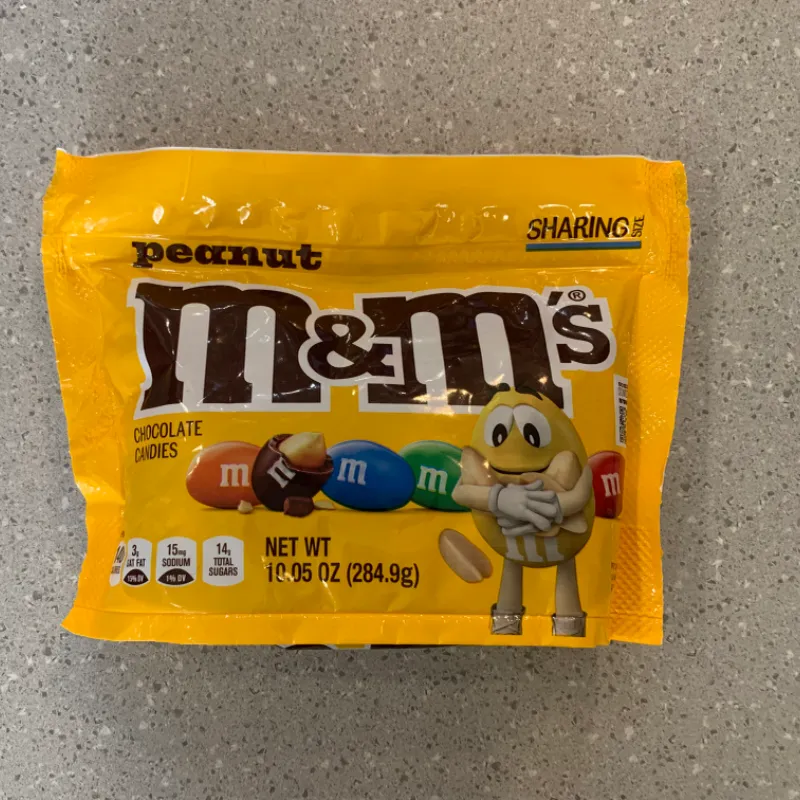 M & M peanut bolsa amarilla
