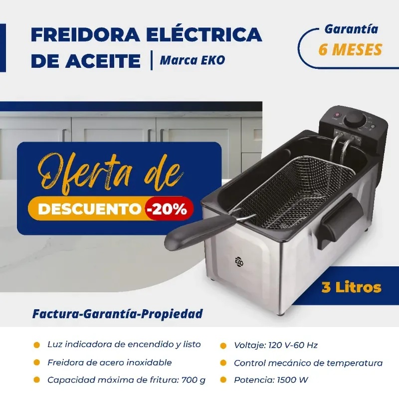 FREIDORA DE ACEITE 3L EKO (FAD)