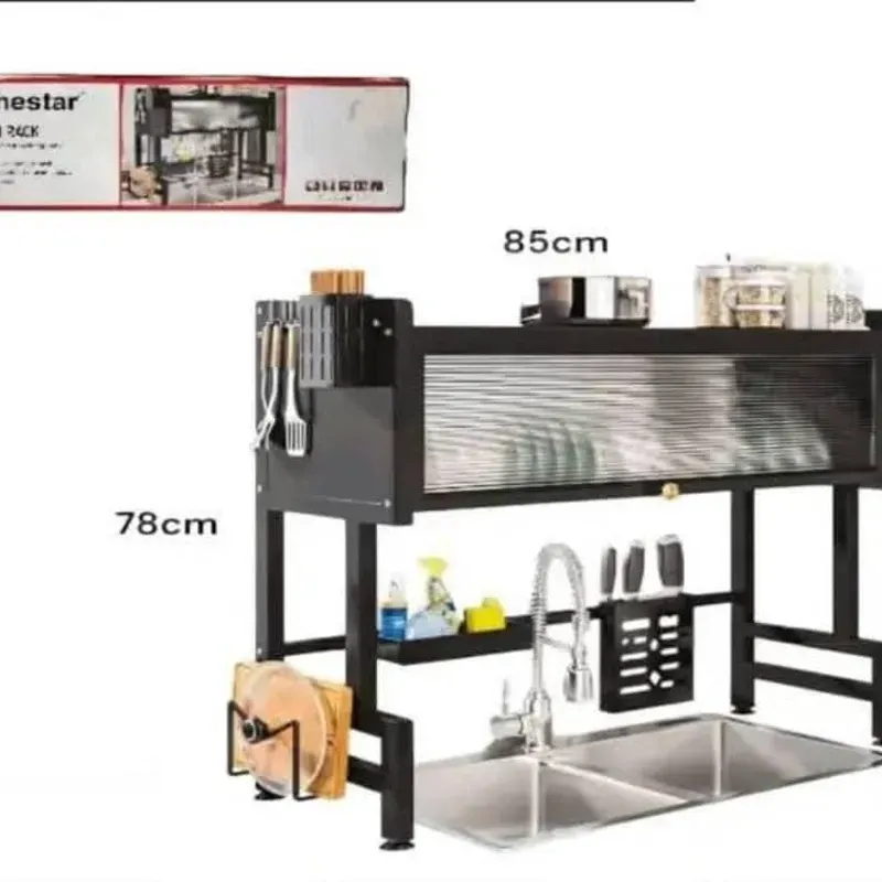 Plateros para fregaderos dobles de una puerta en negros