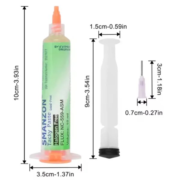  Flux de Soldadura en Jeringa – Punta Precisa, 10cc