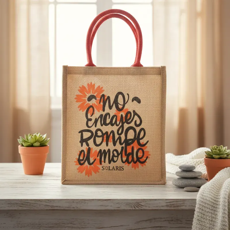 Bolso de yute no encajes,rompe el molde.