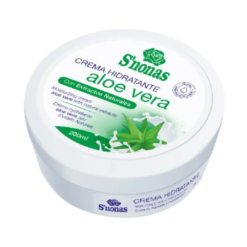 Crema Hidratante Aloe Vera 200ml, S'nonas