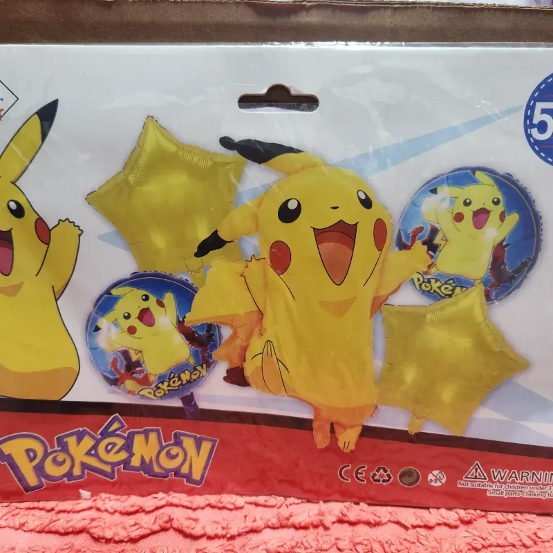 Set de 5 globos inflables Pikachu