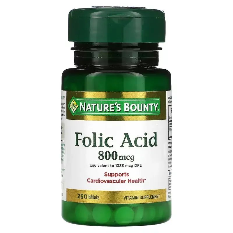 Ácido Fólico Nature’s Bounty® – 800 mcg (250 Tabletas)