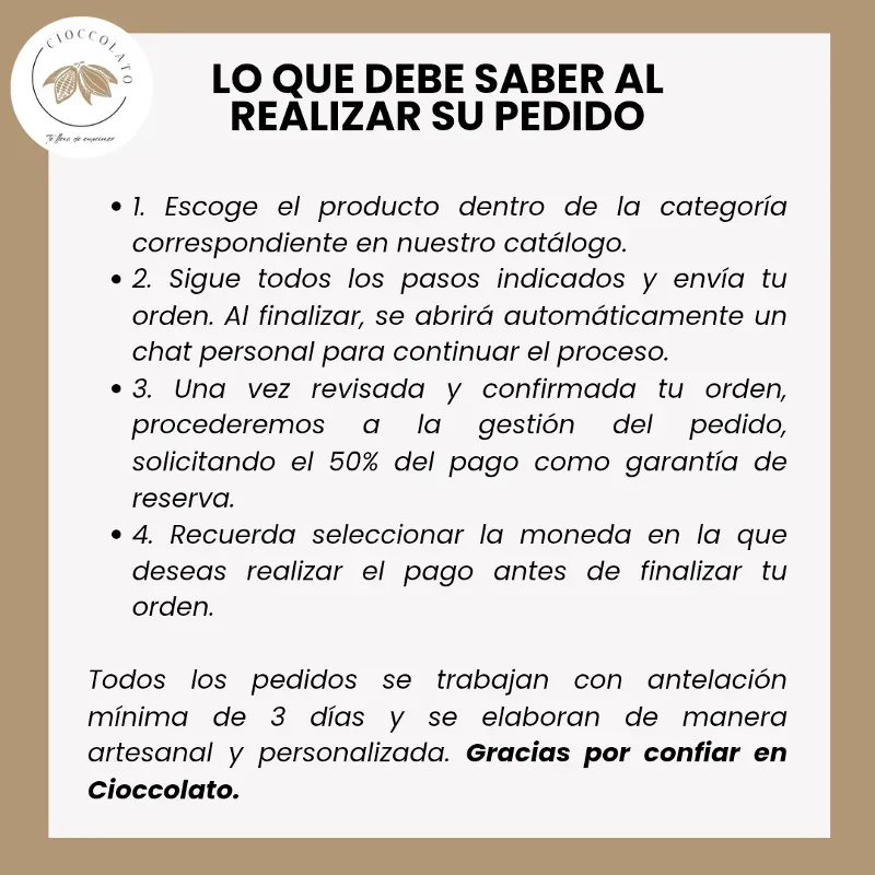 Leer bien antes de realizar su orden