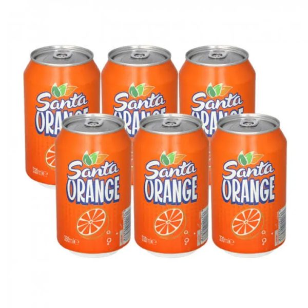 Refresco de lata Santa Orange