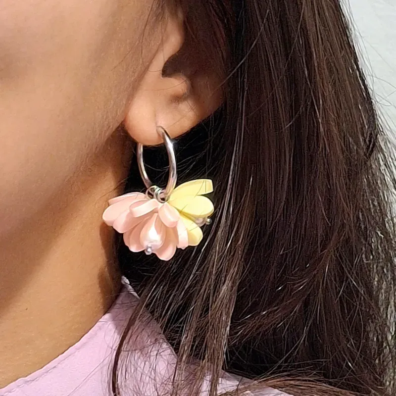 Combo de Campanitas. Rosa claro y Amarillo pastel