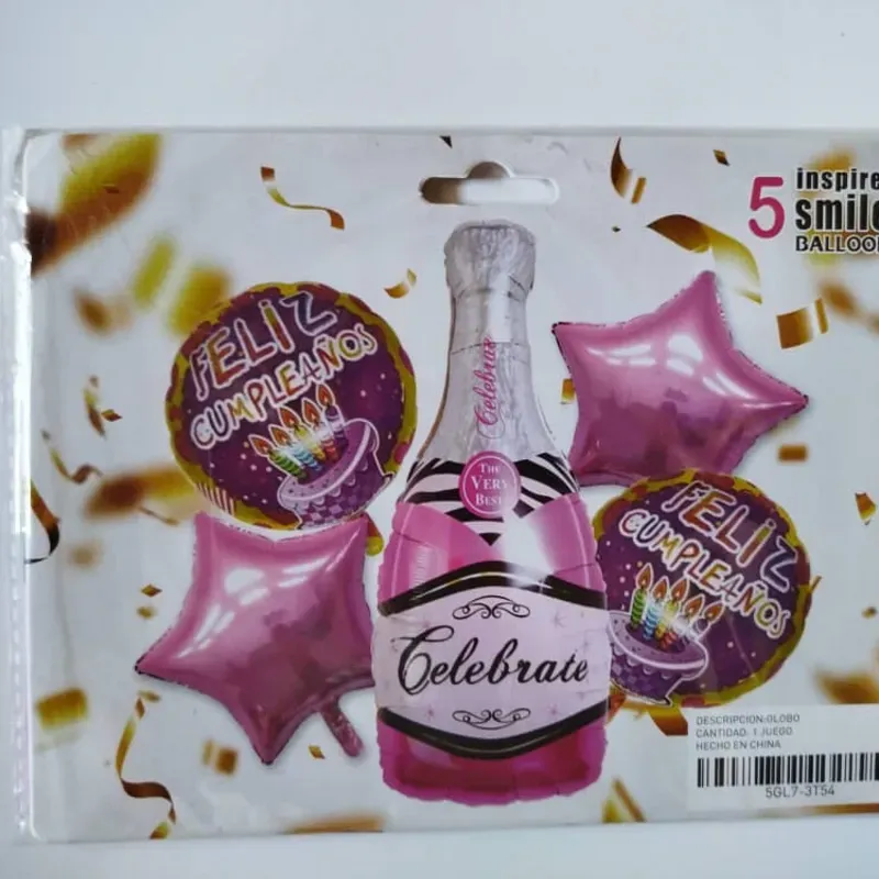 Set de globos de 5 piezas temáticos y de fiesta
