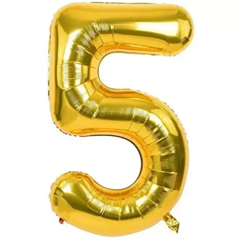 Globo Número 5 Dorado    32 Pulgadas