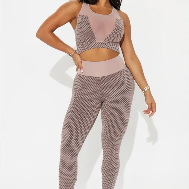 Conjunto de licra beige