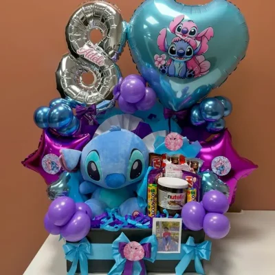 Regalo azul  con Stitch