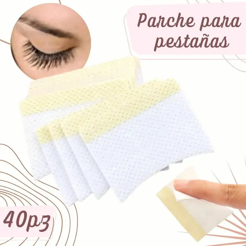 Parche con pega para pestañas