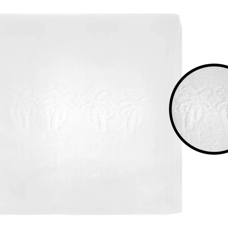 Toalla Blanca Hotelera con Diseño de Palmas